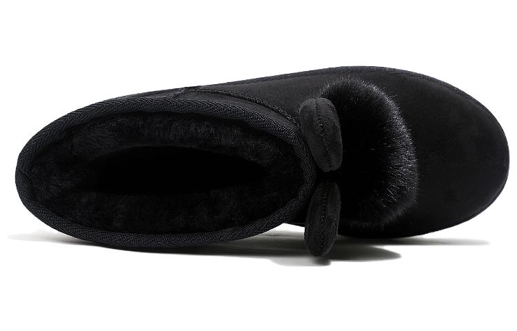 Lookbook 戰士回力 防滑耐磨 加絨保暖 防水鞋面 中筒 雪地靴 女款 黑色