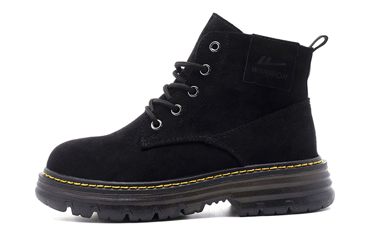 (W) Warrior 'British Style Black High-Top Martin Boots'