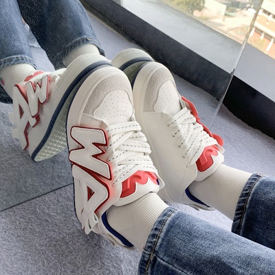 (Women) Warrior 'Hong Kong Style Letter Splicing' WXY-F198MJ02 Sizing (Women) Warrior 'Hong Kong Style Letter Splicing' WXY-F198MJ02