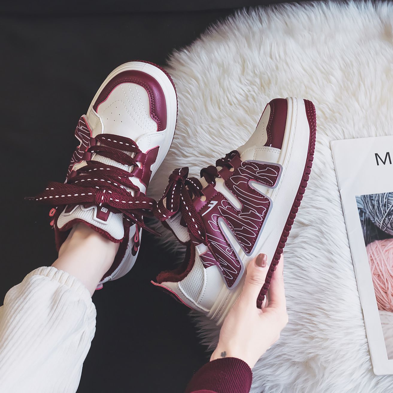 (W) Warrior 'Hui Chao Plus Velvet Warm Height-Increasing Low-Top Casual' 圖 26