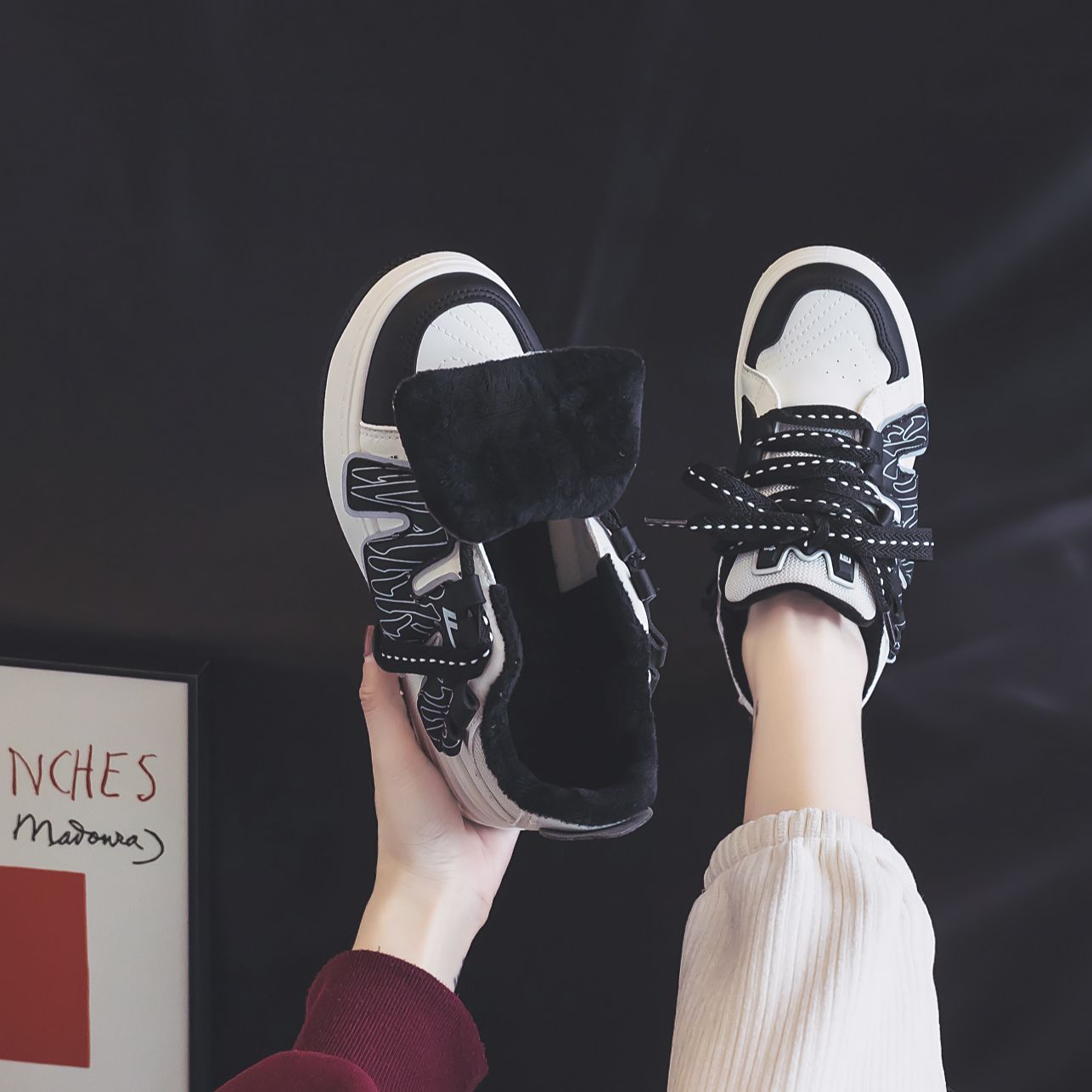 (W) Warrior 'Hui Chao Plus Velvet Warm Height-Increasing Low-Top Casual' 圖 36