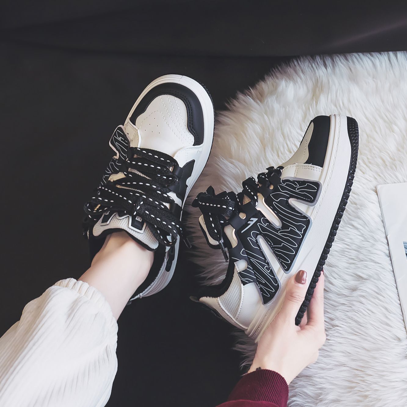 (W) Warrior 'Hui Chao Plus Velvet Warm Height-Increasing Low-Top Casual' 圖 39