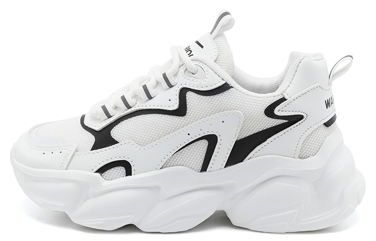 (W) Warrior 'White Black Dad Shoe'