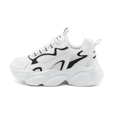(W) Warrior 'White Black Dad Shoe'