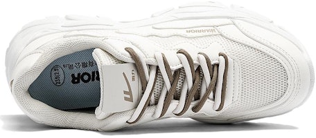 回力勇士 基本版型撞色拼接厚底增高舒適內裡柔軟感觸 低筒 老爸鞋 女款 米色 Lookbook 回力勇士 基本版型撞色拼接厚底增高舒適內裡柔軟感觸 低筒 老爸鞋 女款 米色