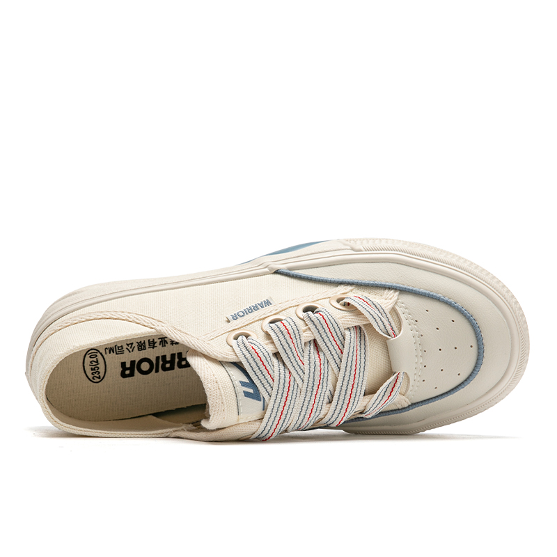 (W) Warrior Canvas Low 'Beige Dark Blue' 圖 4