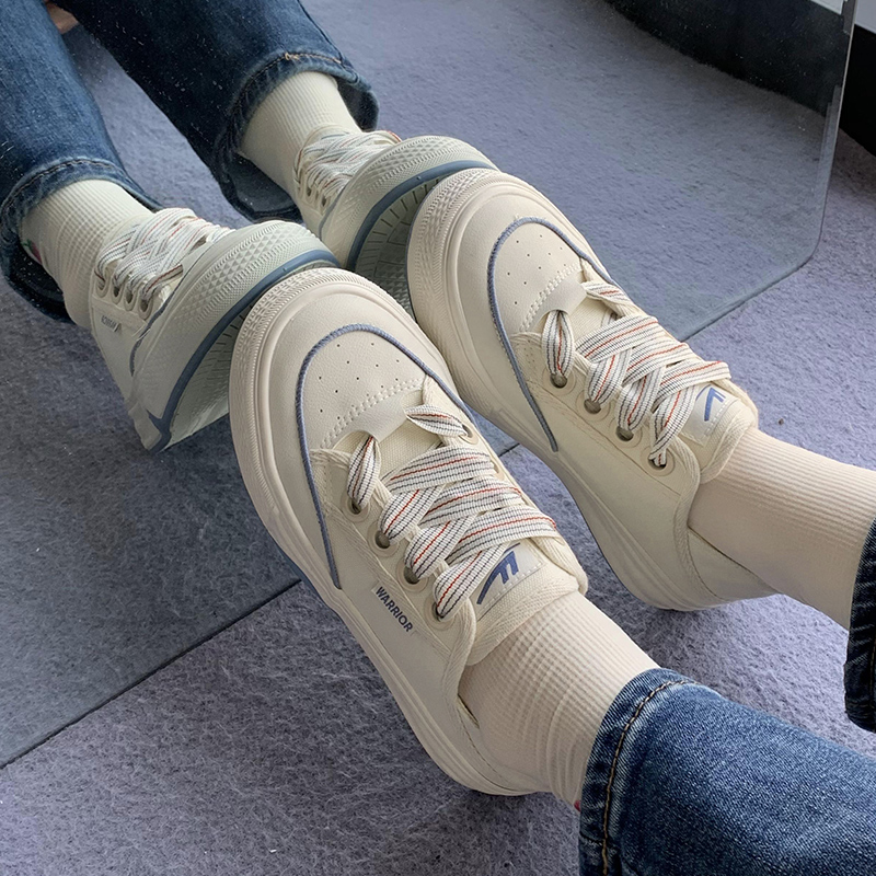 (W) Warrior Canvas Low 'Beige Dark Blue' 圖 10