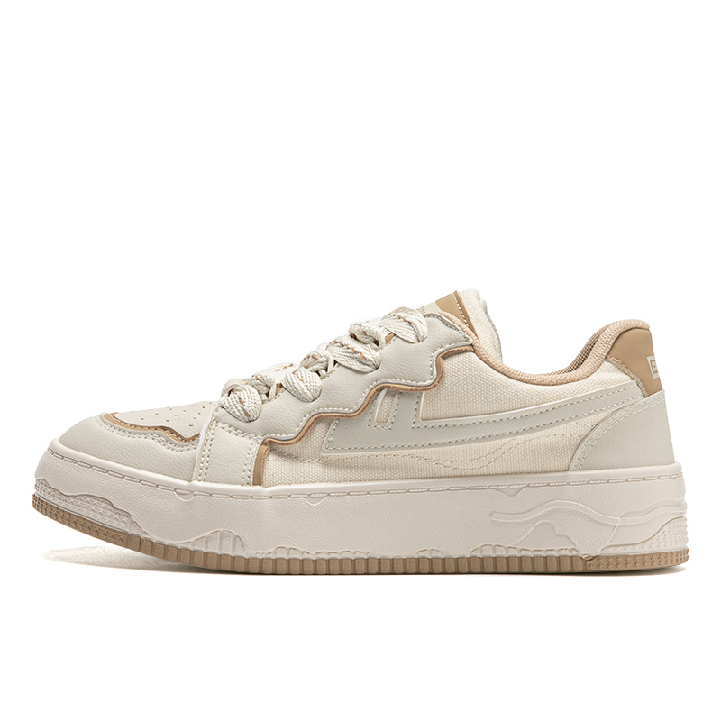 (W) Warrior Canvas Low 'Beige Patchwork'