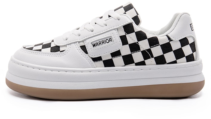 (Women) Warrior Canvas Low 'Checkerboard Black and White' WXY(S)-0032M02 Buy (Women) Warrior Canvas Low 'Checkerboard Black and White' WXY(S)-0032M02