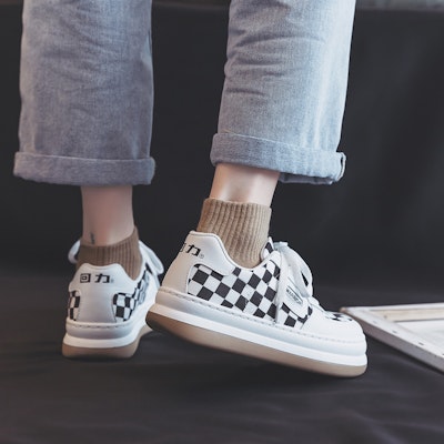 (Women) Warrior Canvas Low 'Checkerboard Black and White' WXY(S)-0032M02 4