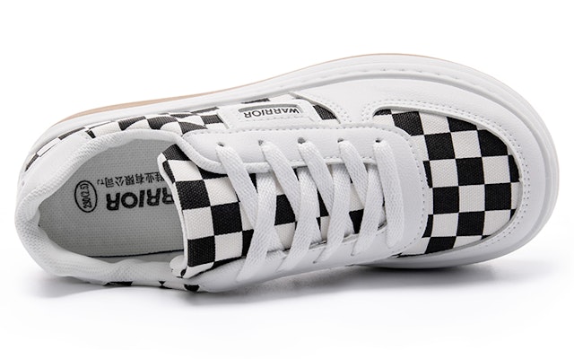 (Women) Warrior Canvas Low 'Checkerboard Black and White' WXY(S)-0032M02 Lookbook (Women) Warrior Canvas Low 'Checkerboard Black and White' WXY(S)-0032M02