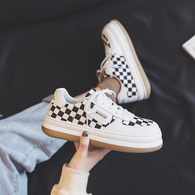 (Women) Warrior Canvas Low 'Checkerboard Black and White' WXY(S)-0032M02 Details for (Women) Warrior Canvas Low 'Checkerboard Black and White' WXY(S)-0032M02