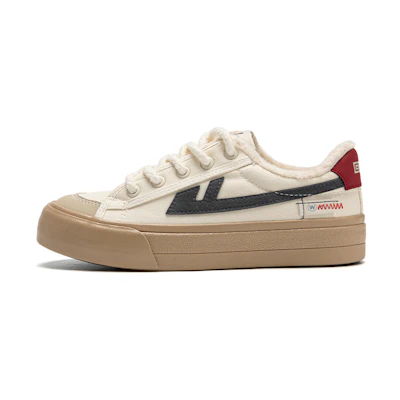(W) Warrior Canvas Low 'Cream Deep Blue'