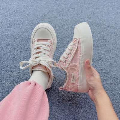 (Women) Warrior Canvas Low 'Pink Patchwork' WXY-F069MJ02 3