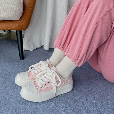 (Women) Warrior Canvas Low 'Pink Patchwork' WXY-F069MJ02 Sizing (Women) Warrior Canvas Low 'Pink Patchwork' WXY-F069MJ02