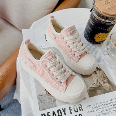 (Women) Warrior Canvas Low 'Pink Patchwork' WXY-F069MJ02 1