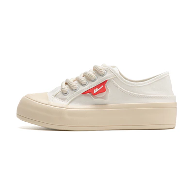 (W) Warrior Canvas Low 'Retro Thick Sole White'