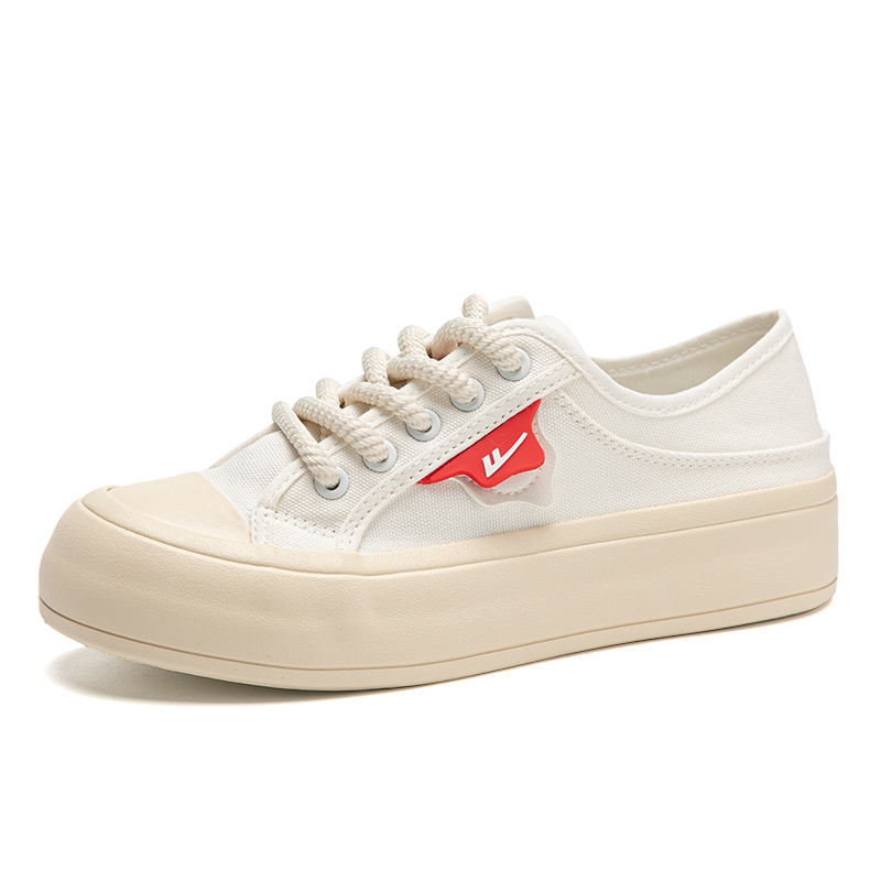 Lookbook (W) Warrior Canvas Low 'Suela Gruesa Retro Blanca' WXY-E877MJ01