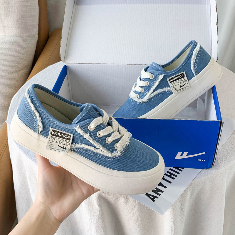 (W) Warrior Canvas Low 'Simple Blue' 圖 7