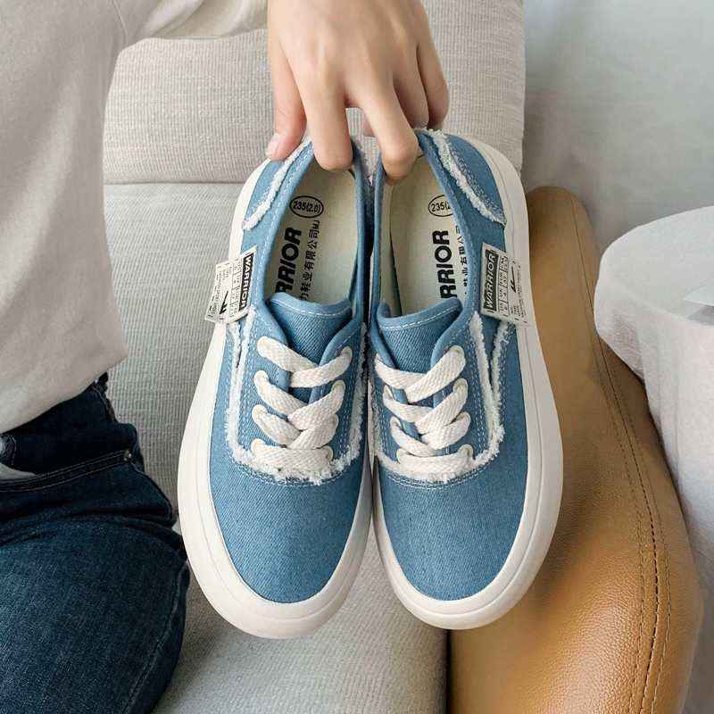 (W) Warrior Canvas Low 'Simple Blue' 圖 8