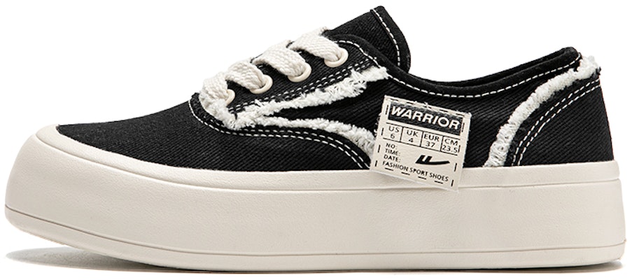 (Women) Warrior Canvas Low 'Simple Platform Black' WXY-F091MJ03 Buy (Women) Warrior Canvas Low 'Simple Platform Black' WXY-F091MJ03