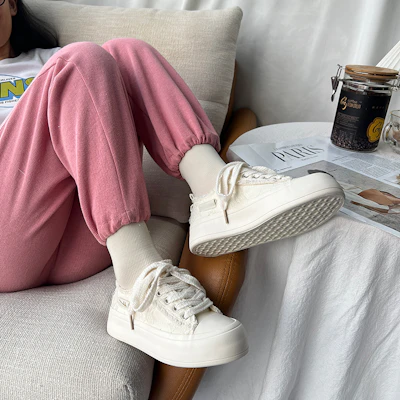 (W) Warrior Canvas Low 'Parche de Mezclilla Beige Lavado' WXY-F069MJ01 3
