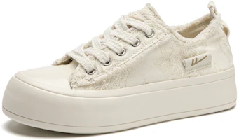 Lookbook (W) Warrior Canvas Low 'Parche de Mezclilla Beige Lavado' WXY-F069MJ01