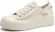 Lookbook (W) Warrior Canvas Low 'Parche de Mezclilla Beige Lavado' WXY-F069MJ01