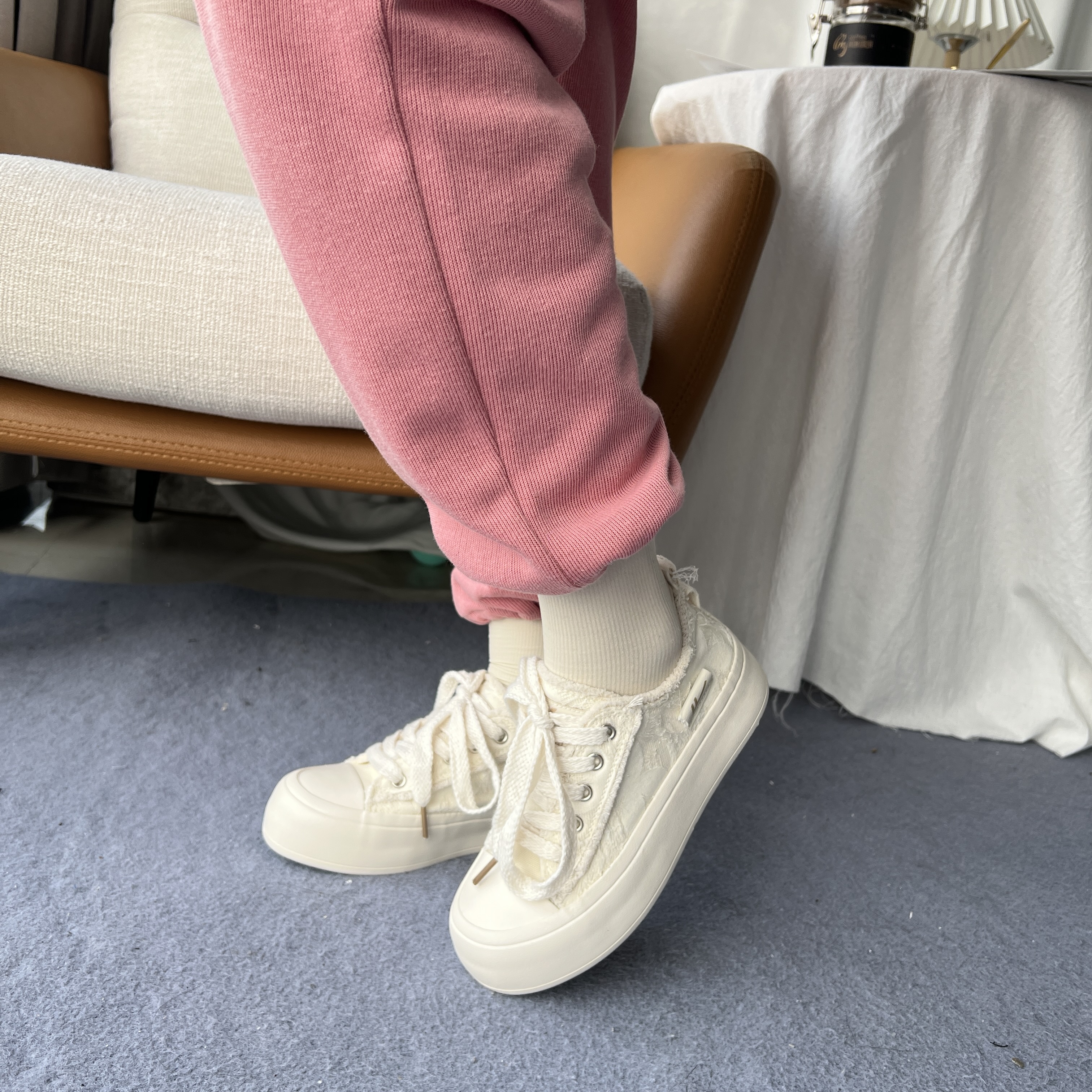 (W) Warrior Canvas Low 'Washed Denim Patchwork Beige' 圖 7