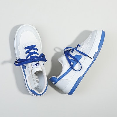 (W) 워리어 캔버스 로우 '화이트 블루' (Warrior Keombeoseu Rou 'Hwaiteu Beulru') WXY-D203G01 2