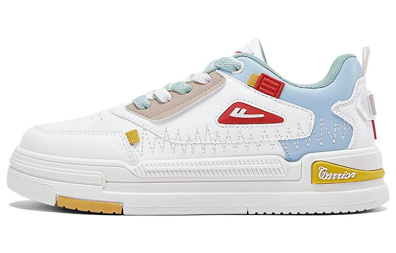 (W) Warrior Canvas Low 'White Blue Red'