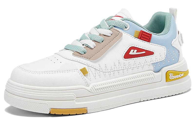 (W) Warrior Canvas Low 'White Blue Red' 圖 3