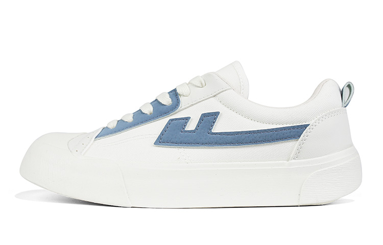 (W) Warrior Canvas Low 'White Grey Blue'