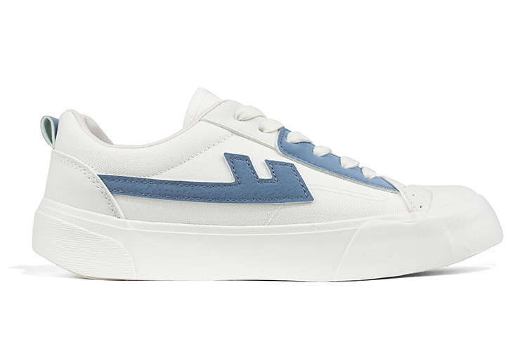 (W) Warrior Canvas Low 'White Grey Blue' 圖 2