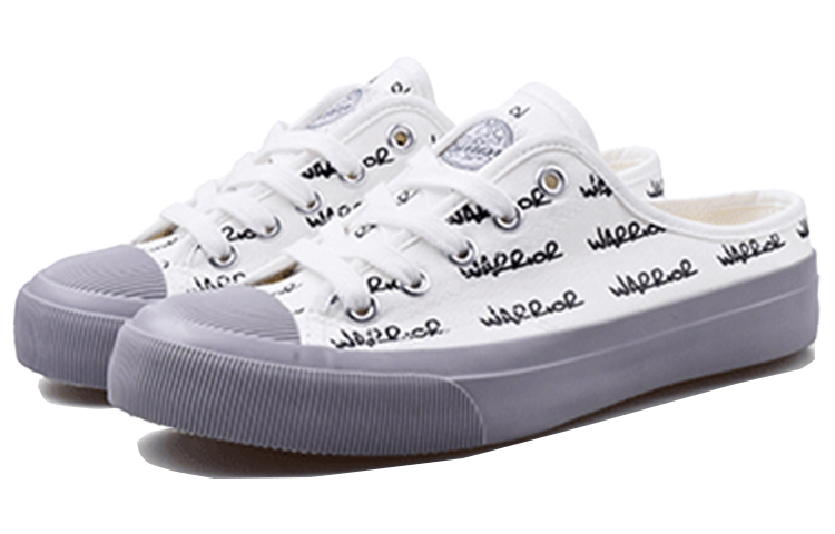 Lookbook (W) Warrior Kasut Kanvas Slip-On 'Cetakan Putih Hitam' WXY-A901T01