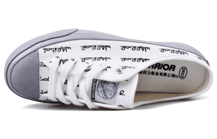 Shop (W) Warrior Kasut Kanvas Slip-On 'Cetakan Putih Hitam' WXY-A901T01