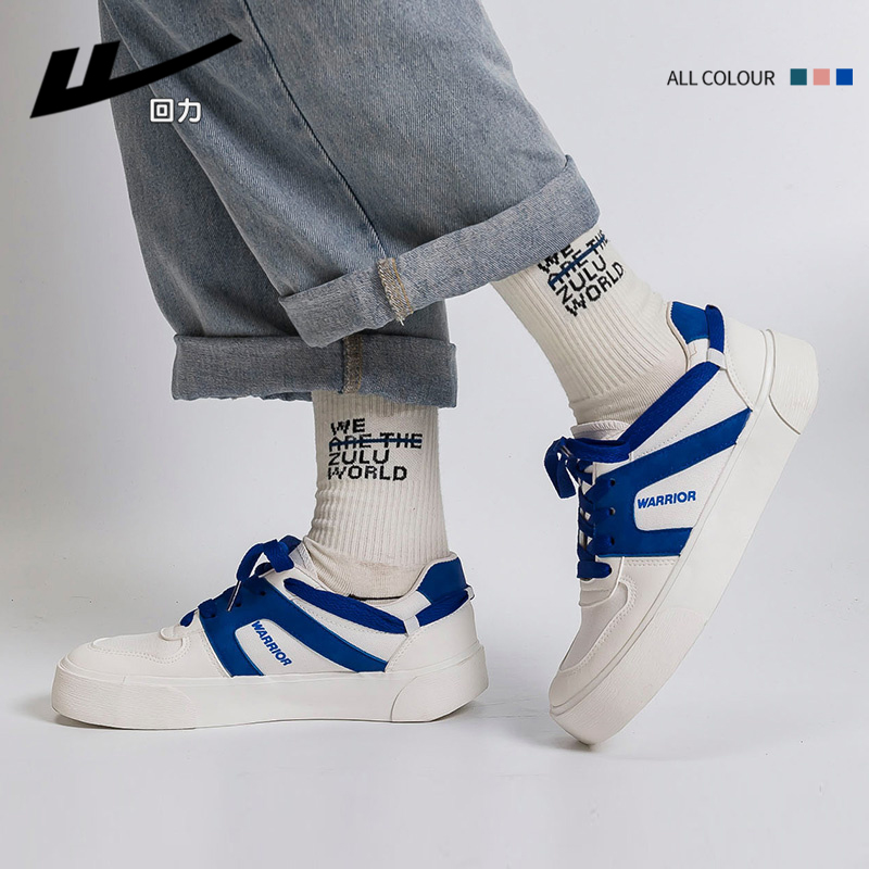 (W) Warrior Canvas Sneaker 'White Blue' 圖 6