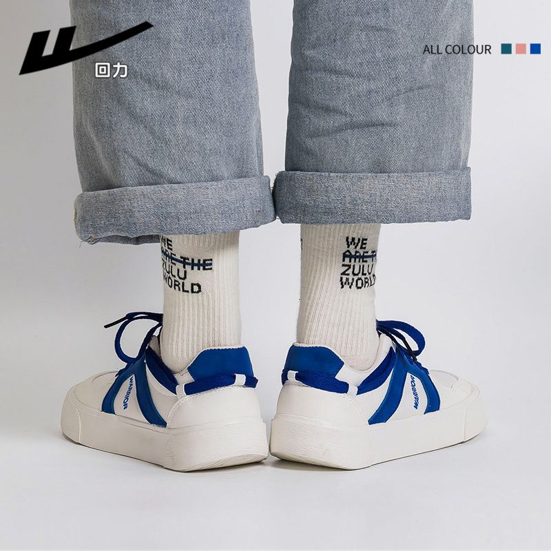 (W) Warrior Canvas Sneaker 'White Blue' 圖 7