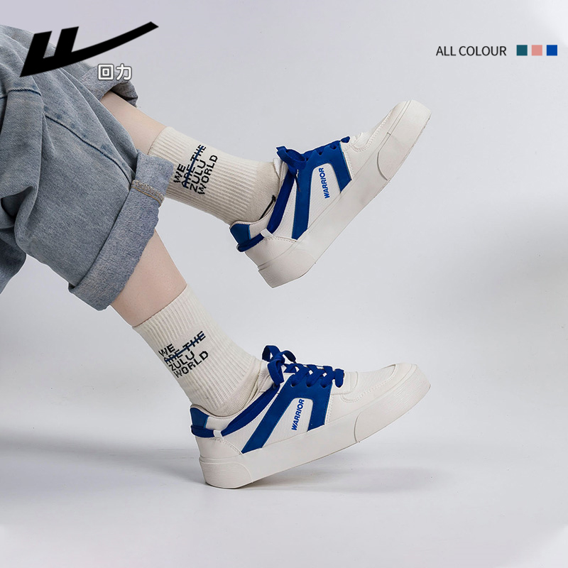 (W) Warrior Canvas Sneaker 'White Blue' 圖 8