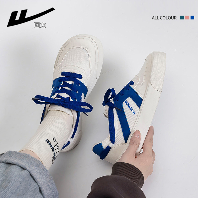 (W) Warrior Canvas Sneaker 'White Blue' 圖 9
