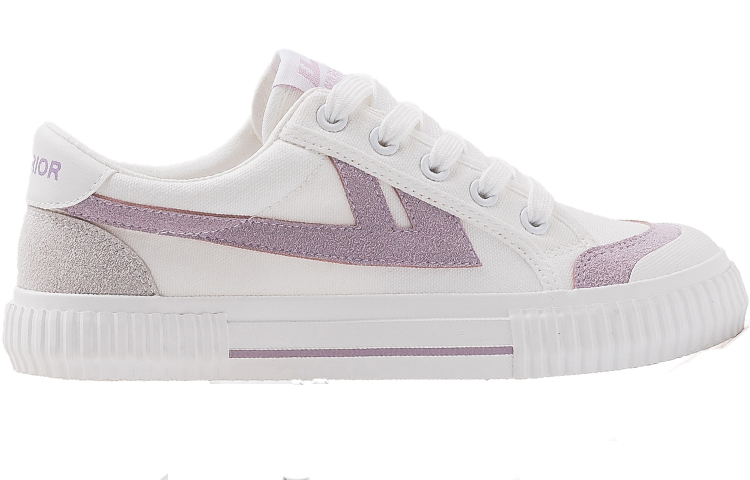(W) Warrior Canvas Sneakers 'White Purple' 圖 2