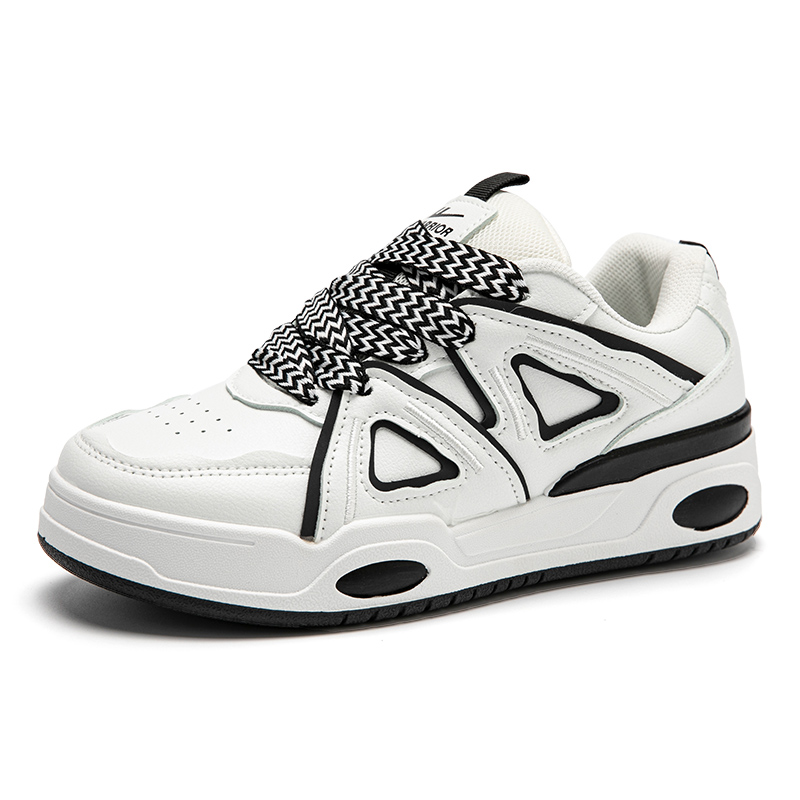 Lookbook (W) Sepatu Kanvas Rendah Warrior 'Hong Kong Retro Hitam Putih' WXY(S)-2812L01