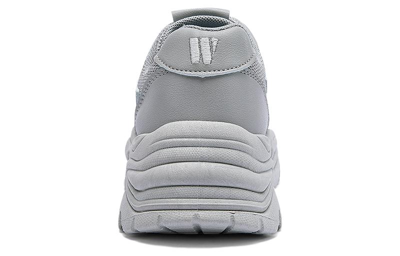 Shop 勇士回力 基本款式撞色拼接厚底 減震 低筒 老爸鞋 女款 灰色