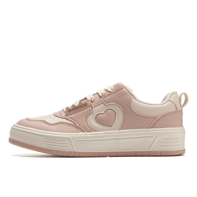 (Women) Warrior Classic Retro 'Pink Beige Leather Patchwork' WXY-F020MJ02