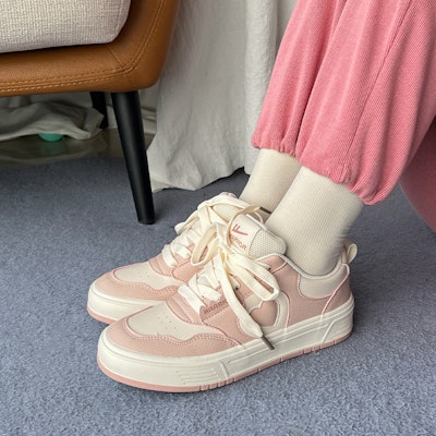 (W) Warrior Klasik Retro 'Patchwork Kulit Pink Beige' WXY-F020MJ02 3