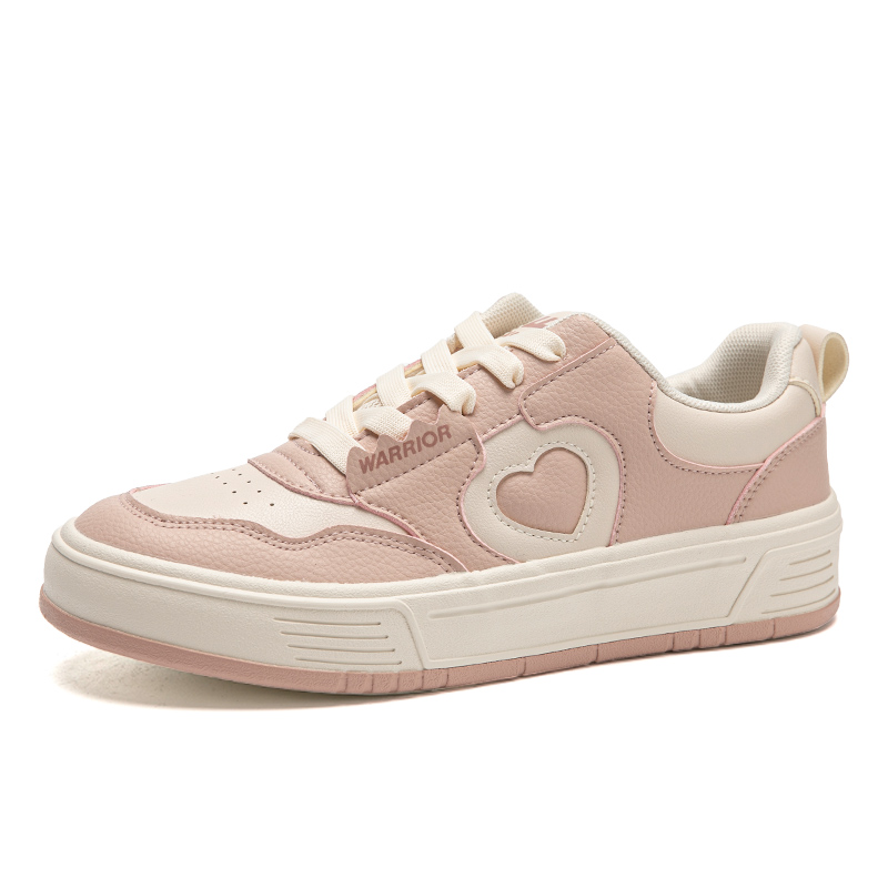 Lookbook (W) Warrior Retro Clásico 'Parche de Cuero Rosa Beige' WXY-F020MJ02