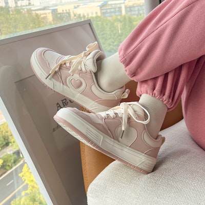 (W) Warrior Klasik Retro 'Patchwork Kulit Pink Beige' WXY-F020MJ02 2