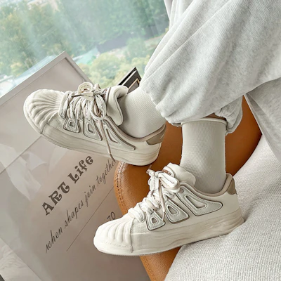 (W) Warrior Deconstructed ''Beige Low-top Sneaker'' WXY-E482MJ03 Cheap (W) Warrior Deconstructed ''Beige Low-top Sneaker'' WXY-E482MJ03