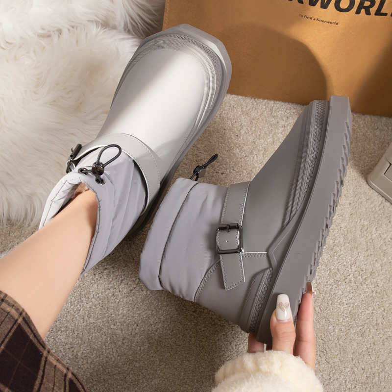 Purchase (W) Warrior 高帮‘灰色加绒雪地靴’ WBN(JS)-102703