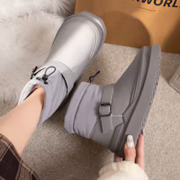 Purchase (Women) Warrior High-Top 'Grey Fleece-Lined Snow Boot' WBN(JS)-102703